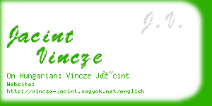 jacint vincze business card